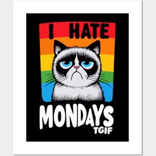 I Hate Mondays Cat Posters and Art